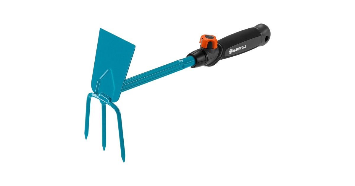 GARDENA combisystem-Kleinhäckchen, 3 Zinken, Hacke(türkis, 6,5cm)
