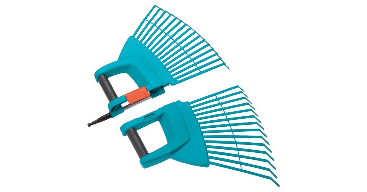 GARDENA combisystem-Kunststoff-Fächerbesen XXL vario(türkis, 77cm)