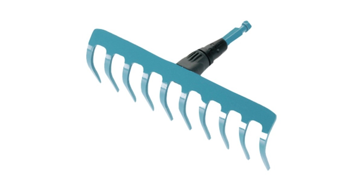 GARDENA combisystem-Rechen, 12 Zinken(türkis, 30cm)