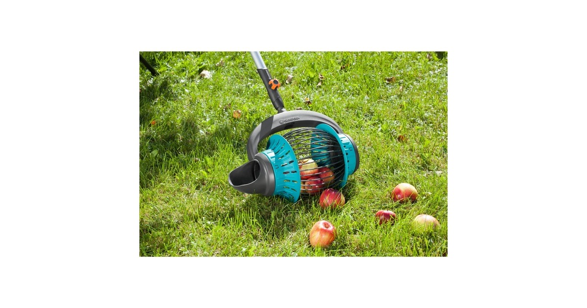 GARDENA combisystem-Rollsammler 3108-20, Obstpflücker(schwarz/türkis)