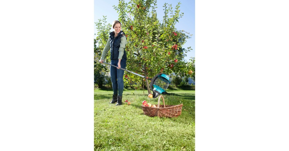 GARDENA combisystem-Rollsammler 3108-20, Obstpflücker(schwarz/türkis)