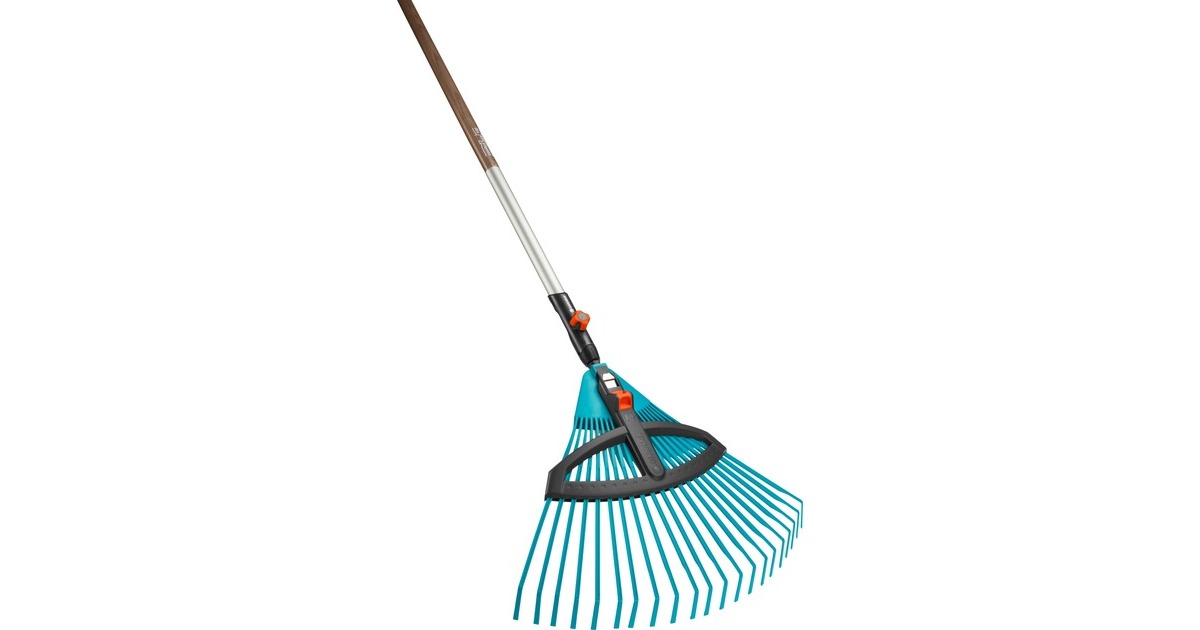 GARDENA combisystem-Verstellbesen(türkis/holz, 35 - 52cm)
