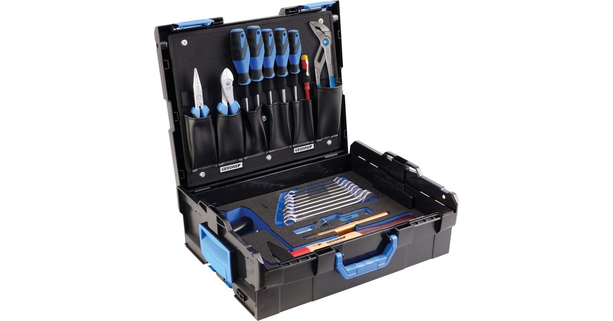GEDORE Azubi-Sortiment in L-BOXX 136, 23-teilig, Werkzeug-Set(schwarz/blau, inkl. Säge, Zangen, Spannungsprüfer) GEDORE Azubi-Sortiment in L-BOXX 136, 23-teilig, Werkzeug-Set(schwarz/blau, inkl. Säge, Zangen, Spannungsprüfer)
