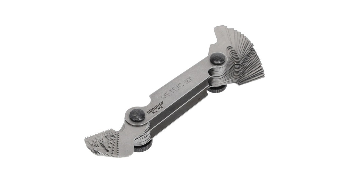 GEDORE Gewindelehre 706, Messgerät(für metrische und Whitworth-Gewinde)
