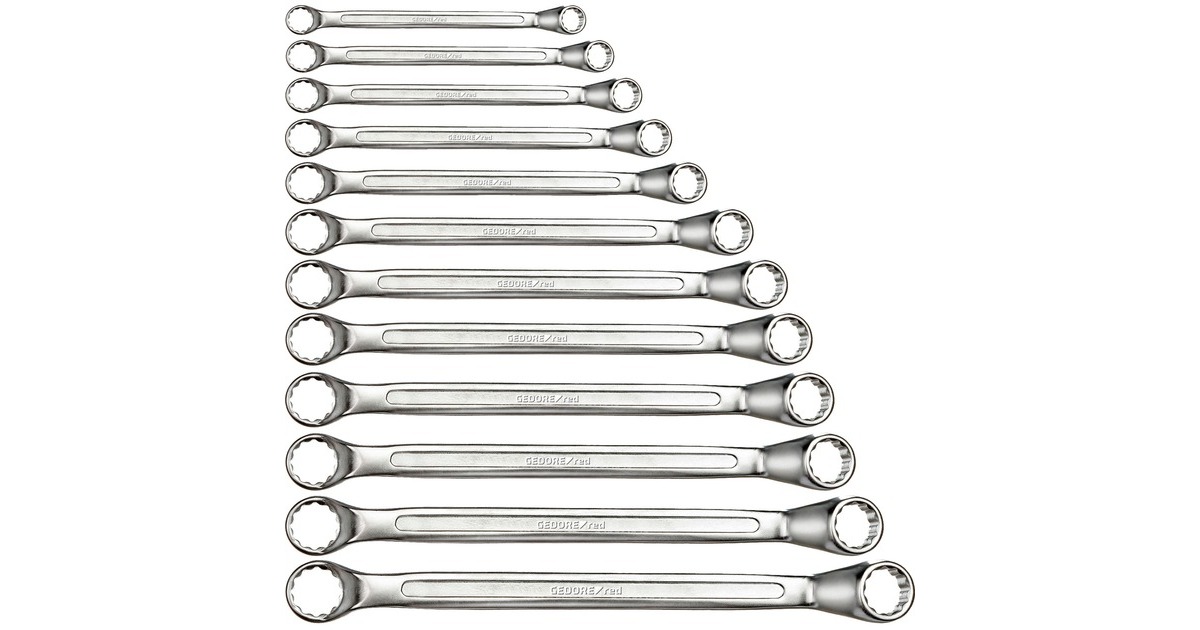 GEDORE Red Doppelringschlüssel-Satz, 12-teilig, Schraubenschlüssel(chrom, SW 6 - 32mm)