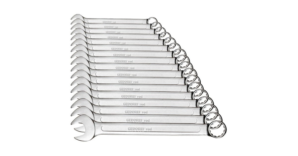 GEDORE Red Ring-Maulschlüssel-Satz, 17-teilig, Schraubenschlüssel(chrom, SW 6 - 22mm)
