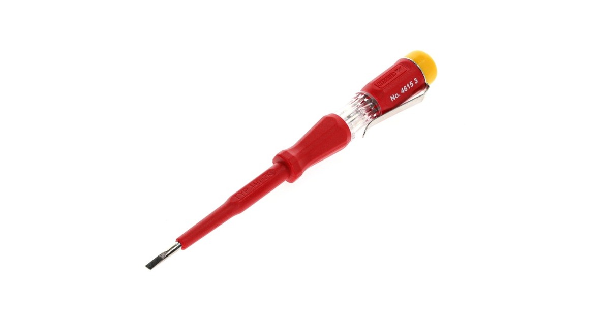 GEDORE Spannungsprüfer 220V - 250V, 3mm, Schraubendreher(rot/gelb)