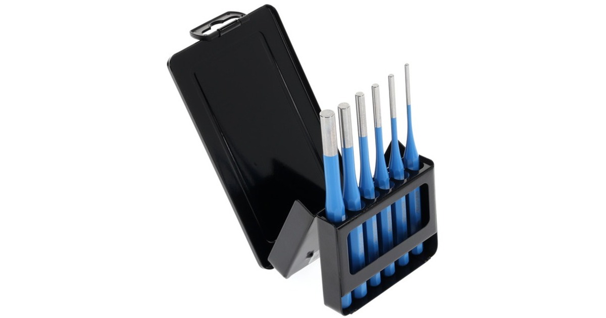 GEDORE Splinttreiber-Satz 316 D, 6-teilig(blau, in Metall-Klappkassette)