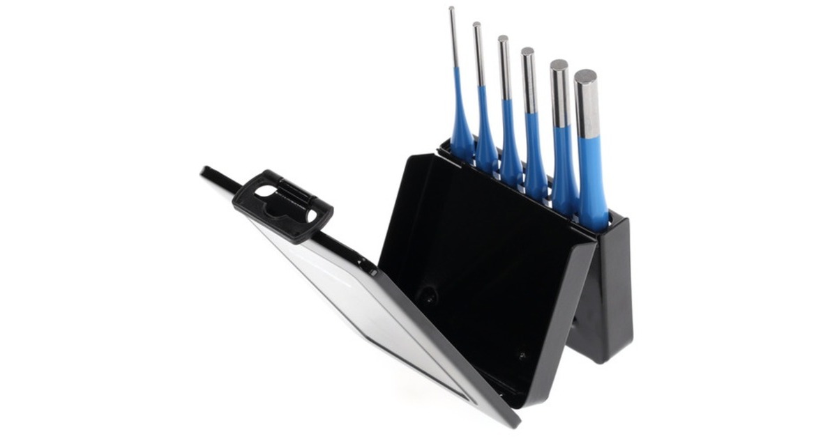 GEDORE Splinttreiber-Satz 316 D, 6-teilig(blau, in Metall-Klappkassette)