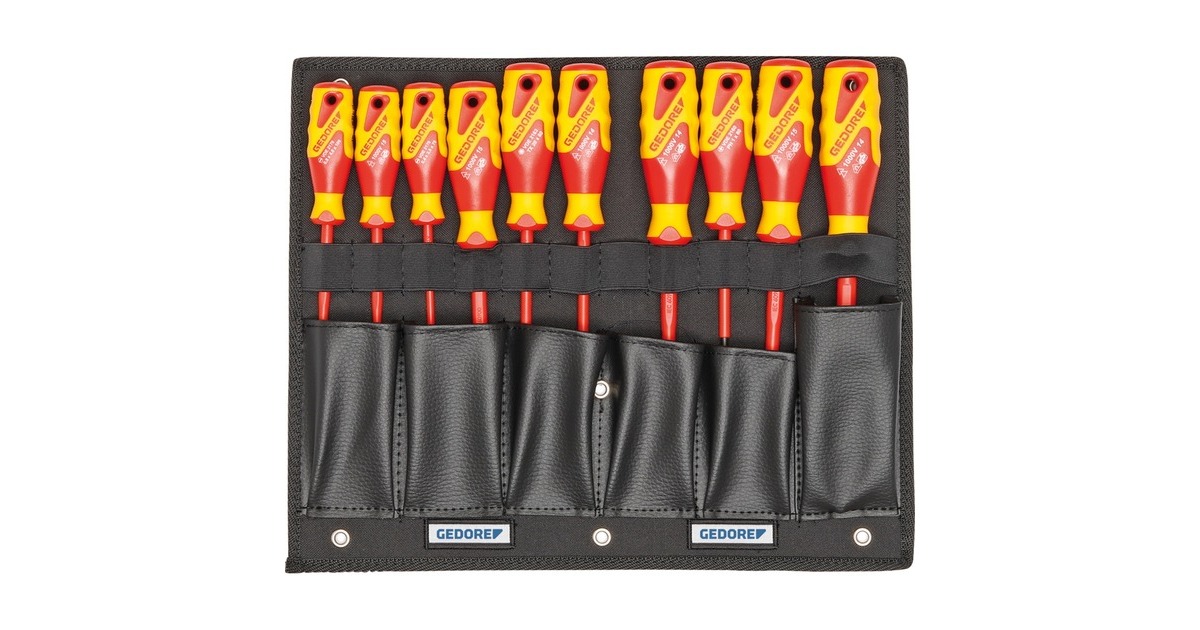 GEDORE VDE Werkzeugsortiment Hybrid, 53-teilig, Werkzeug-Set(rot/gelb, in L-BOXX 136)