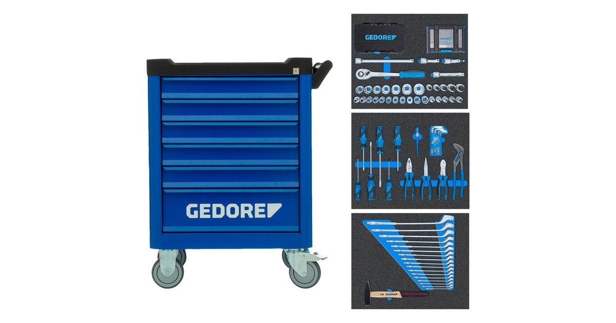 GEDORE Werkzeugwagen Workster WSL-M-TS-172(blau/schwarz, inkl. 172 Werkzeuge) GEDORE Werkzeugwagen Workster WSL-M-TS-172(blau/schwarz, inkl. 172 Werkzeuge)