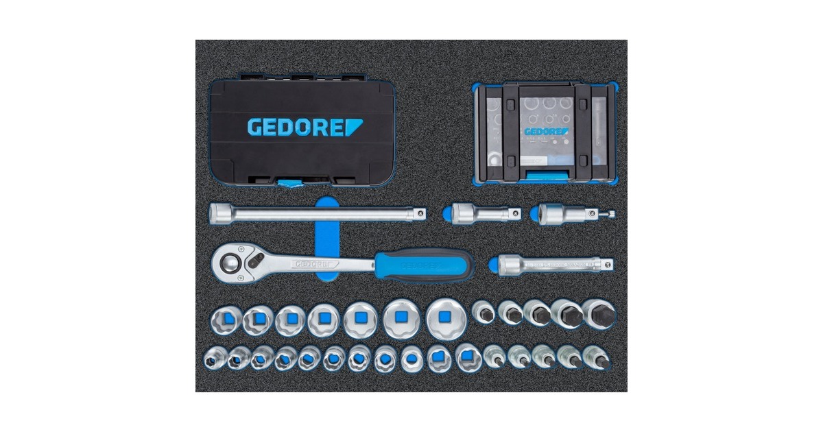 GEDORE Werkzeugwagen Workster WSL-M-TS-172(blau/schwarz, inkl. 172 Werkzeuge)