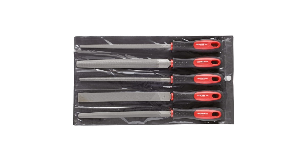 GEDORE red Feilensatz, 5-teilig(rot/schwarz)