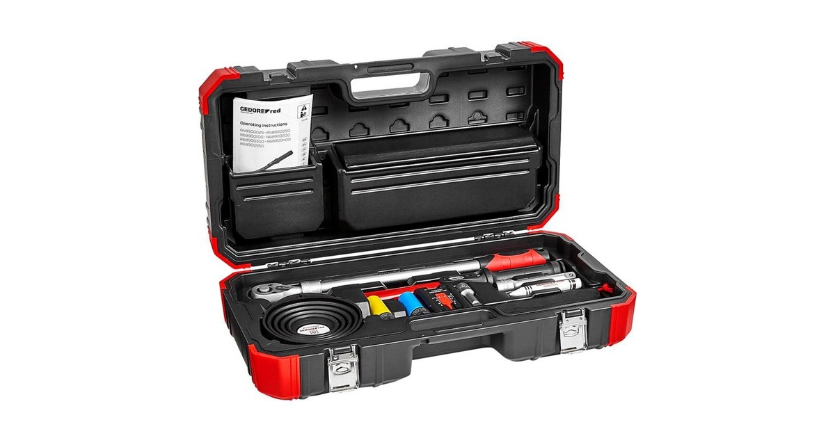 GEDORE red Rad-Montage-Set, 11-teilig, Drehmomentschlüssel(schwarz/rot)