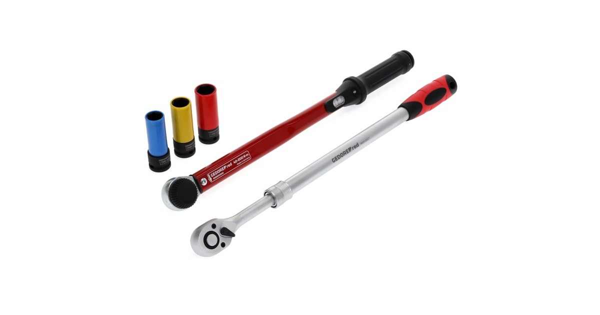 GEDORE red Radwechsel-Sortiment, 5-teilig, Drehmomentschlüssel(schwarz/rot)