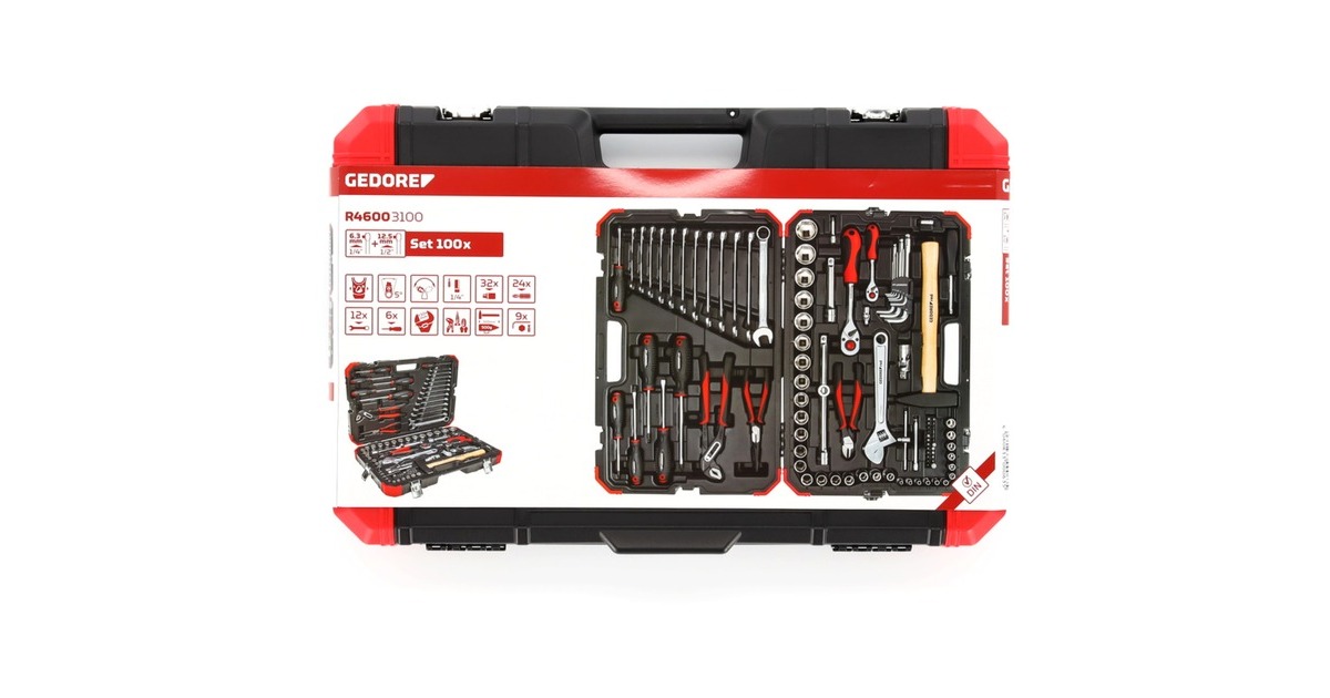 GEDORE red Werkzeug- und Steckschlüssel-Satz 1/4