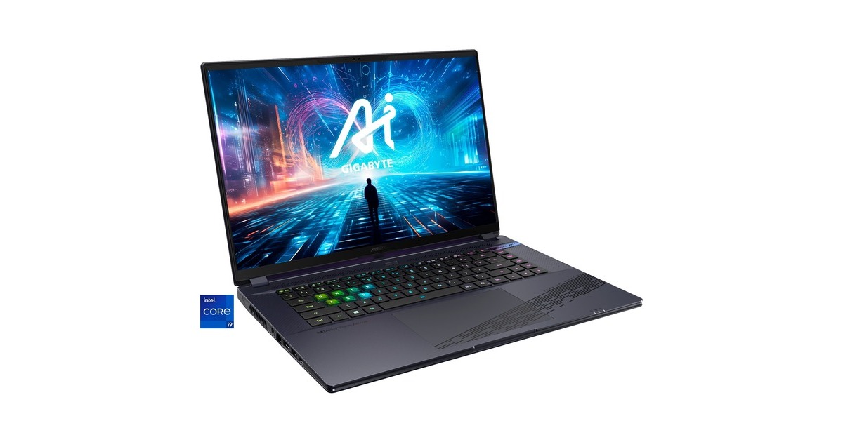GIGABYTE AORUS 16X ASG-63DEC65SH, Gaming-Notebook(grau, Windows 11 Home 64-Bit, 40.6 cm (16 Zoll) & 165 Hz Display, 2 TB (1 TB SSD & 1 TB SSD))