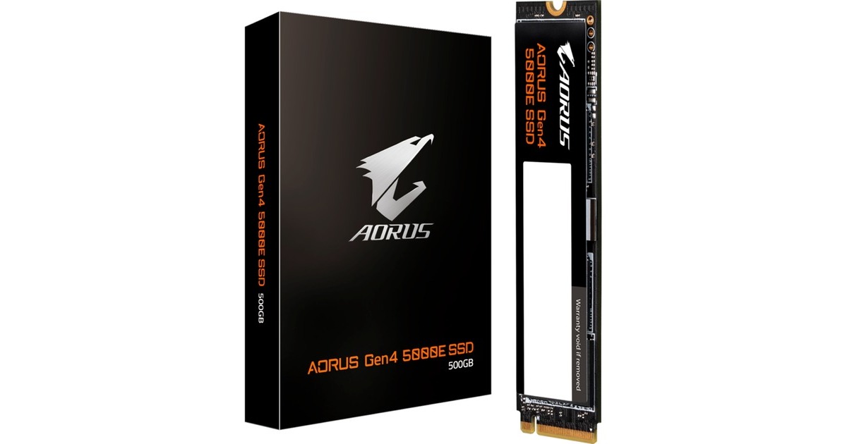 GIGABYTE AORUS Gen4 5000E SSD 500GB(schwarz, PCIe 4.0 x4, NVMe 1.4, M.2 2280)