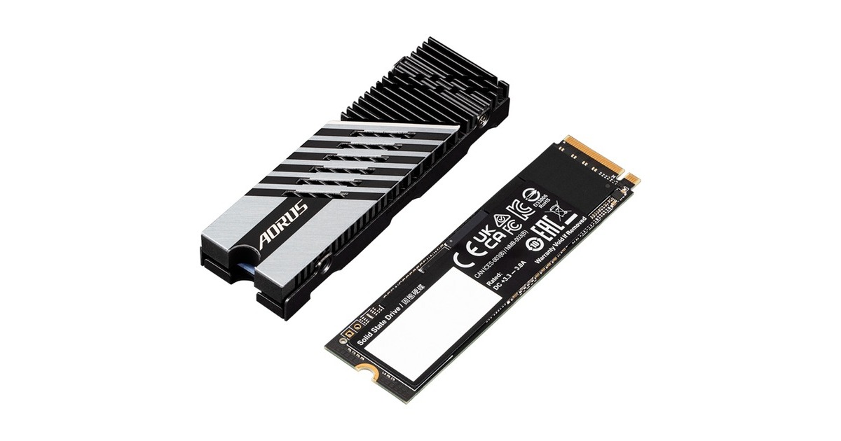 GIGABYTE AORUS Gen4 7300 1 TB, SSD(schwarz, PCIe 4.0 x4, NVMe 1.4, M.2 2280)