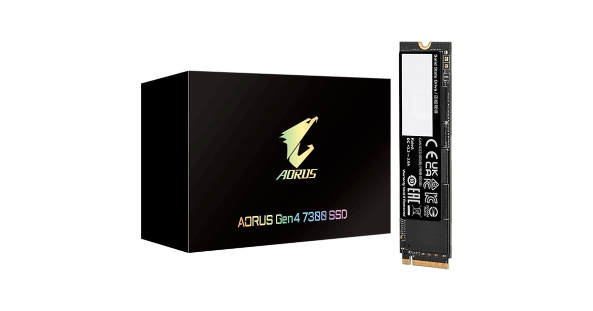 GIGABYTE AORUS Gen4 7300 2 TB, SSD(schwarz, PCIe 4.0 x4, NVMe 1.4, M.2 2280)