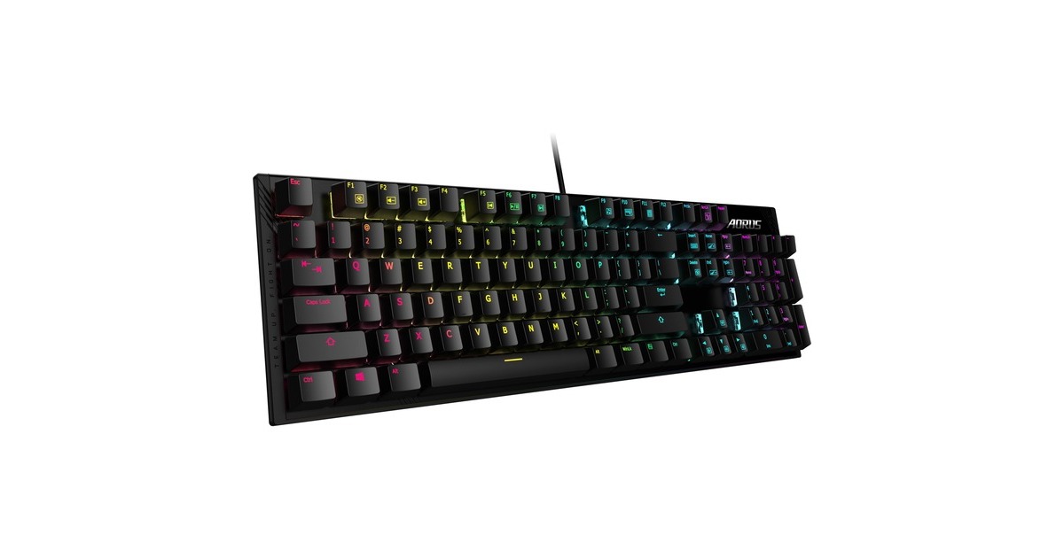 GIGABYTE AORUS K1, Gaming-Tastatur(schwarz, DE-Layout, Cherry MX Red)