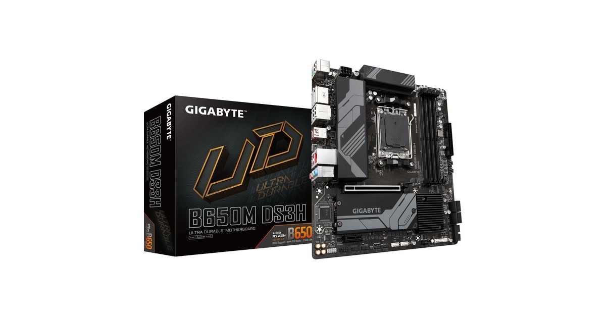 GIGABYTE B650M DS3H, Mainboard(dunkelbraun)