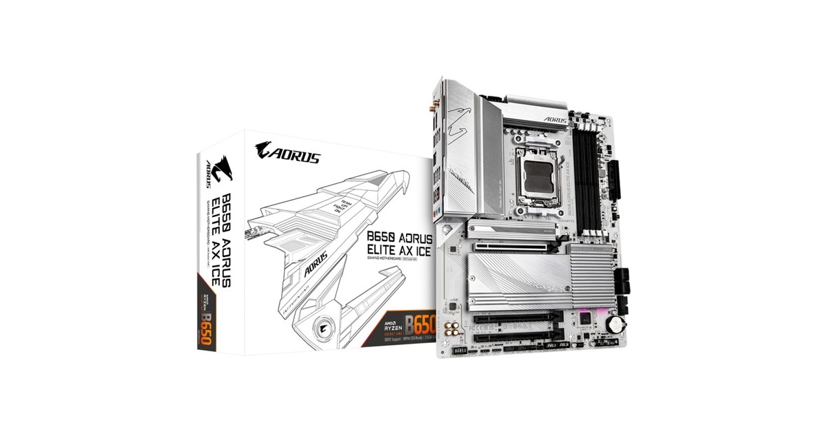 GIGABYTE B650 AORUS ELITE AX ICE, Mainboard(weiß)