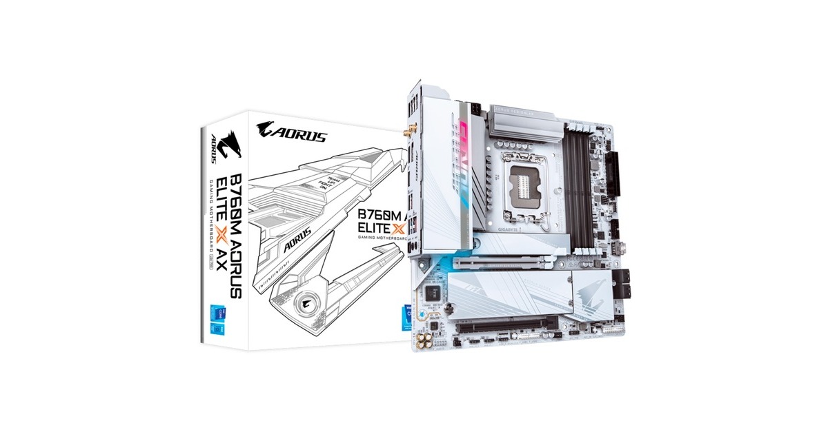 GIGABYTE B760M AORUS ELITE X AX, Mainboard(weiß)