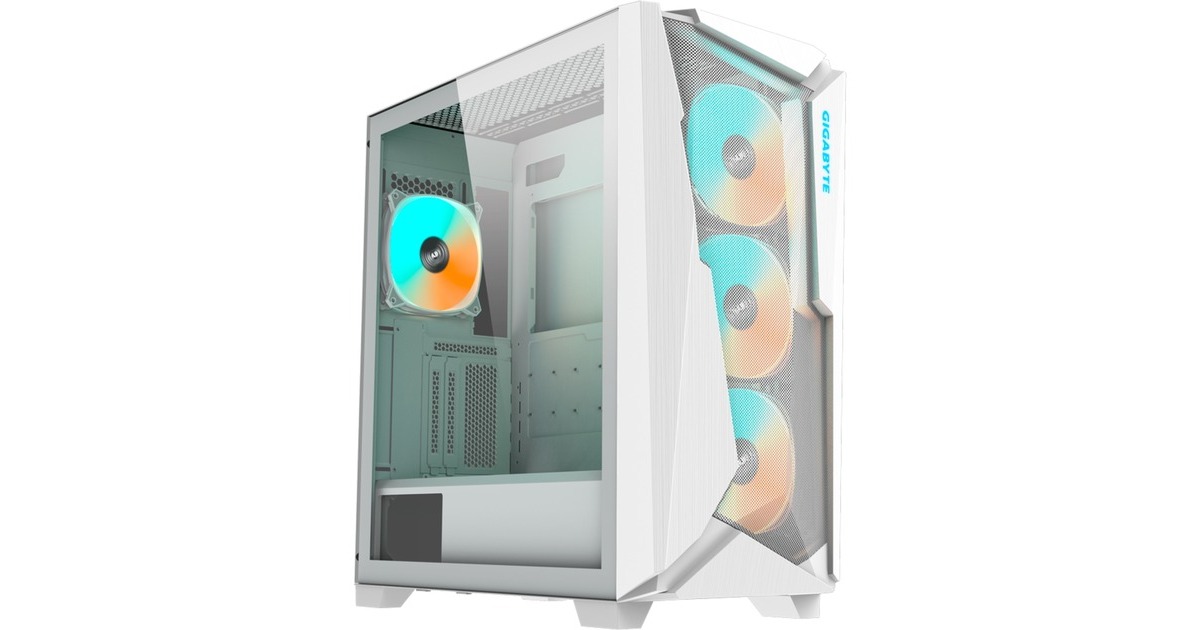 GIGABYTE C301 GW V2, Tower-Gehäuse(weiß, Tempered Glass)