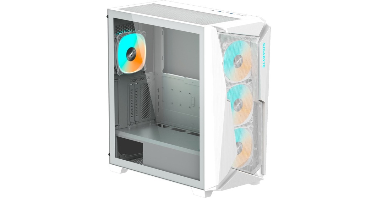 GIGABYTE C301 GW V2, Tower-Gehäuse(weiß, Tempered Glass)