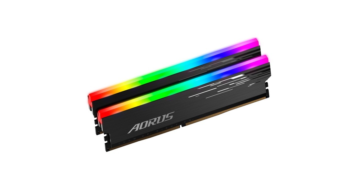 GIGABYTE DIMM 16 GB DDR4-3333 (2x 8 GB) Dual-Kit, Arbeitsspeicher(schwarz, GP-ARS16G33, AORUS RGB, INTEL XMP)