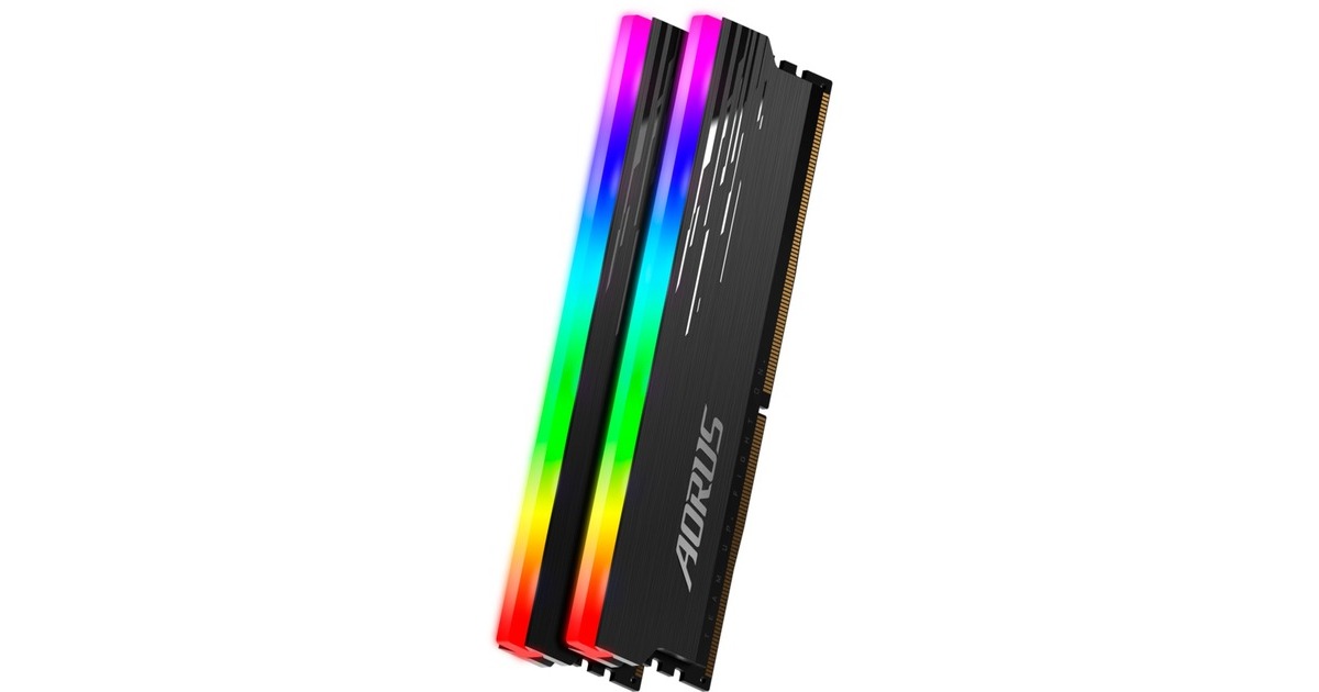 GIGABYTE DIMM 16 GB DDR4-3733 (2x 8 GB) Dual-Kit, Arbeitsspeicher(grau, GP-ARS16G37, AORUS RGB, INTEL XMP)
