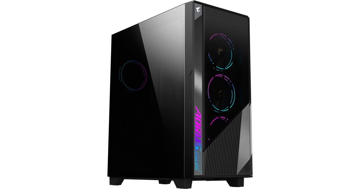 GIGABYTE GB-AC500G, Tower-Gehäuse(schwarz, Seitenwand aus gehärtetem Glas)