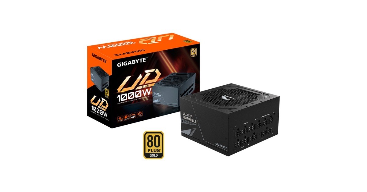 GIGABYTE GP-UD1000GM 1000W, PC-Netzteil(schwarz, 6x PCIe, Kabel-Management, 1000 Watt)