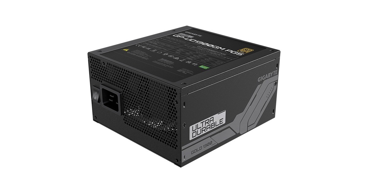 GIGABYTE GP-UD1300GM PG5 1300W, PC-Netzteil(schwarz, 1x 12VHPWR, 8x PCIe, Kabel-Management, 1300 Watt)