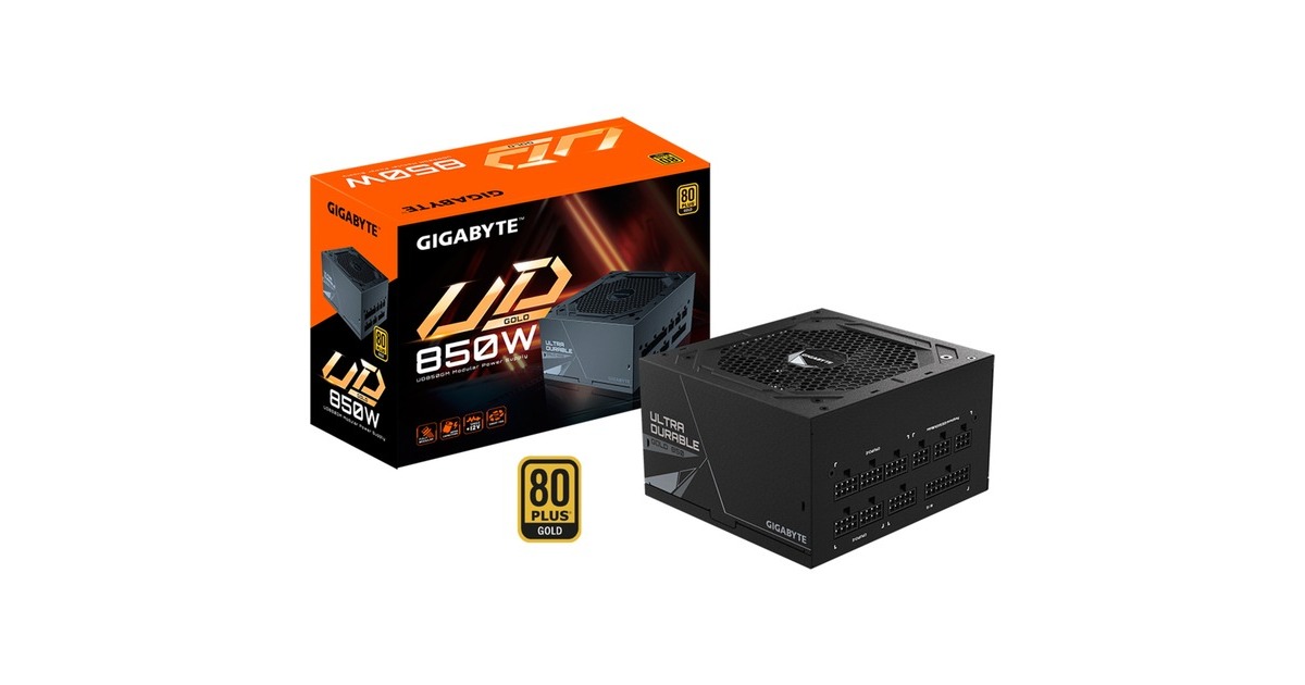 GIGABYTE GP-UD850GM 850W, PC-Netzteil(schwarz, 4x PCIe, Kabel-Management, 850 Watt)