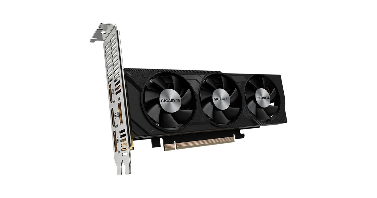 GIGABYTE GeForce 4060 OC Low Profile 8G, Grafikkarte(weiß, DLSS 3, 2x DisplayPort, 2x HDMI 2.1)