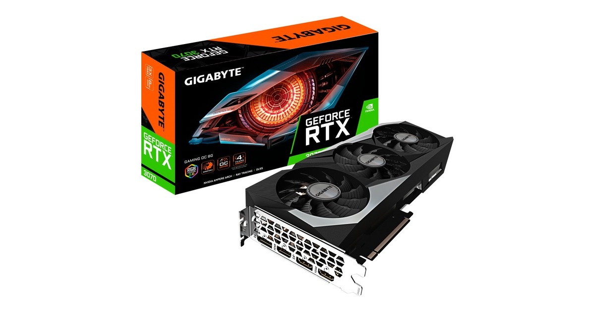 GIGABYTE GeForce RTX 3070 Gaming OC 8G LHR, Grafikkarte(Lite Hash Rate, 2x DisplayPort, 2x HDMI, Outlet)