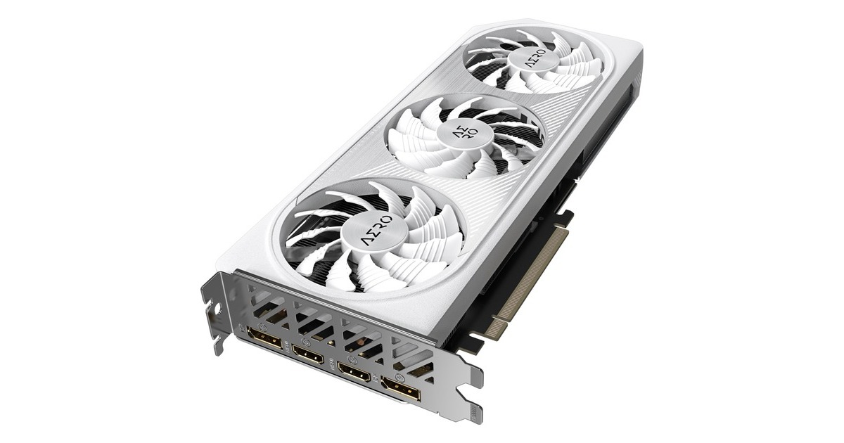 GIGABYTE GeForce RTX 4060 AERO OC, Grafikkarte(weiß, DLSS 3, 2x DisplayPort, 2x HDMI 2.1)