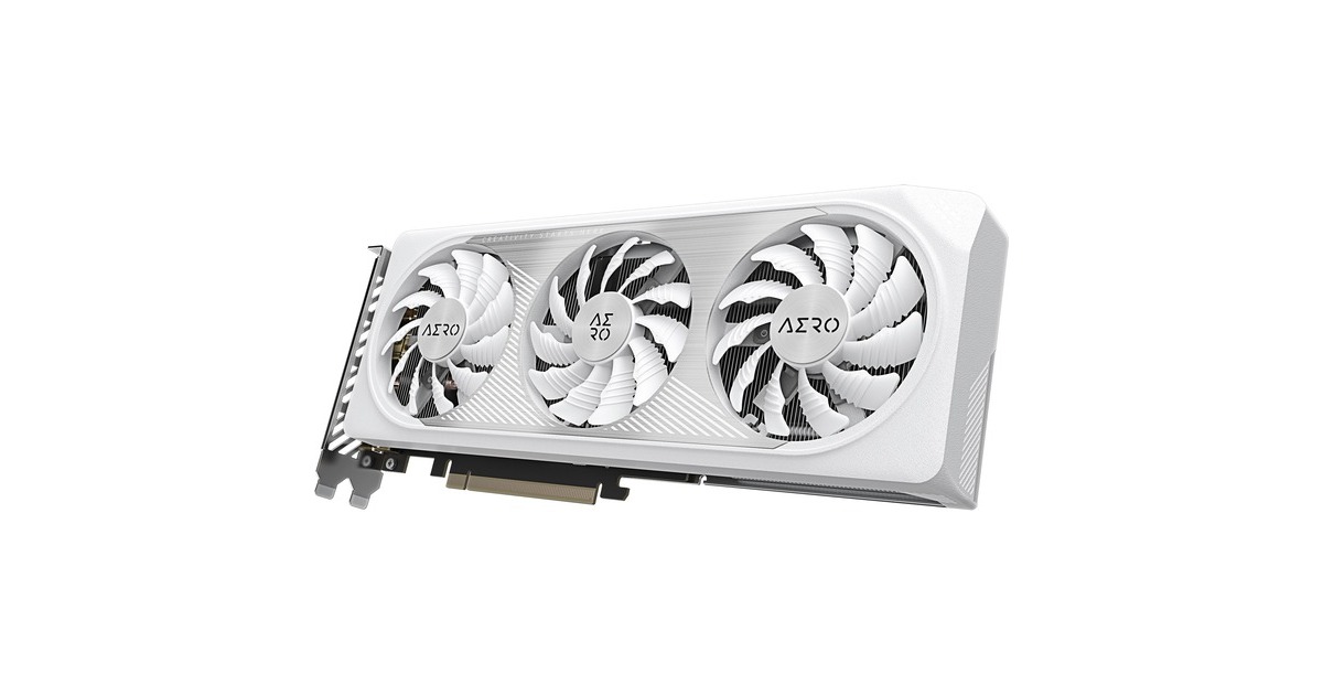 GIGABYTE GeForce RTX 4060 AERO OC, Grafikkarte(weiß, DLSS 3, 2x DisplayPort, 2x HDMI 2.1)