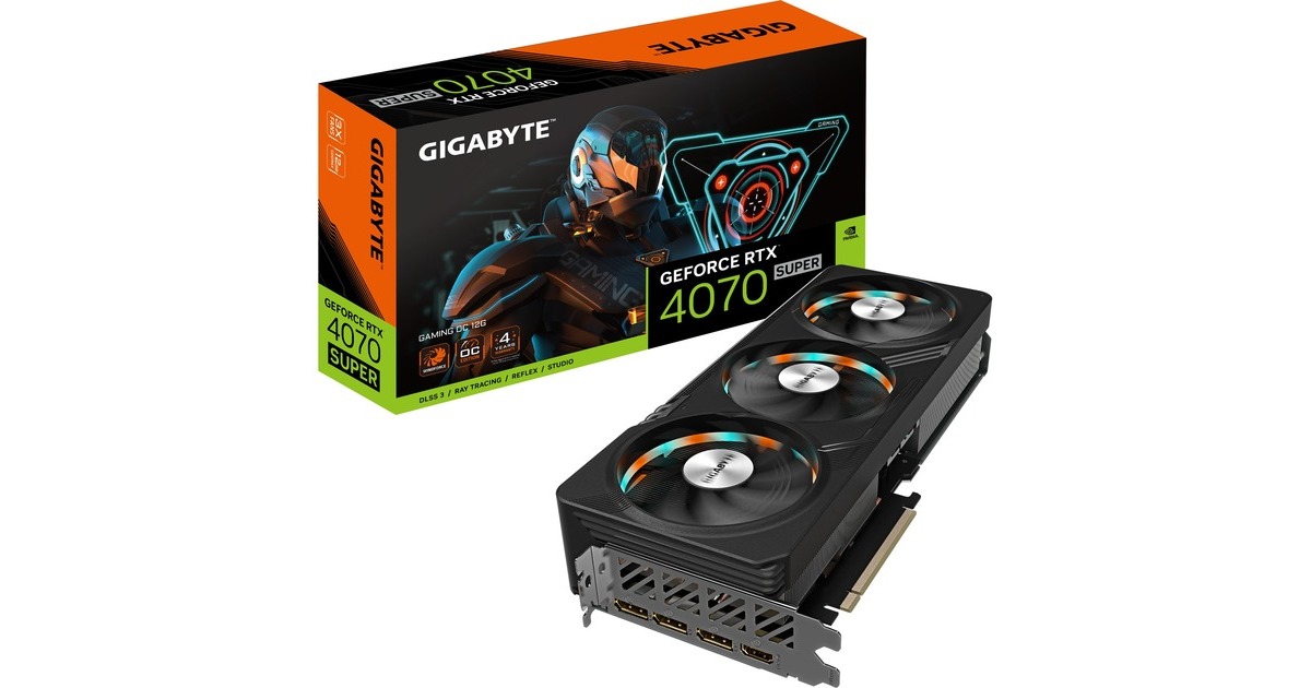 GIGABYTE GeForce RTX 4070 SUPER GAMING OC 12G, Grafikkarte(DLSS 3, 3x DisplayPort, 1x HDMI 2.1)