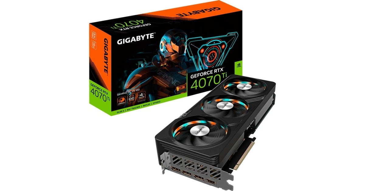 GIGABYTE GeForce RTX 4070 Ti GAMING OC V2 12G, Grafikkarte(3x DisplayPort, 1x HDMI 2.1a, Outlet)