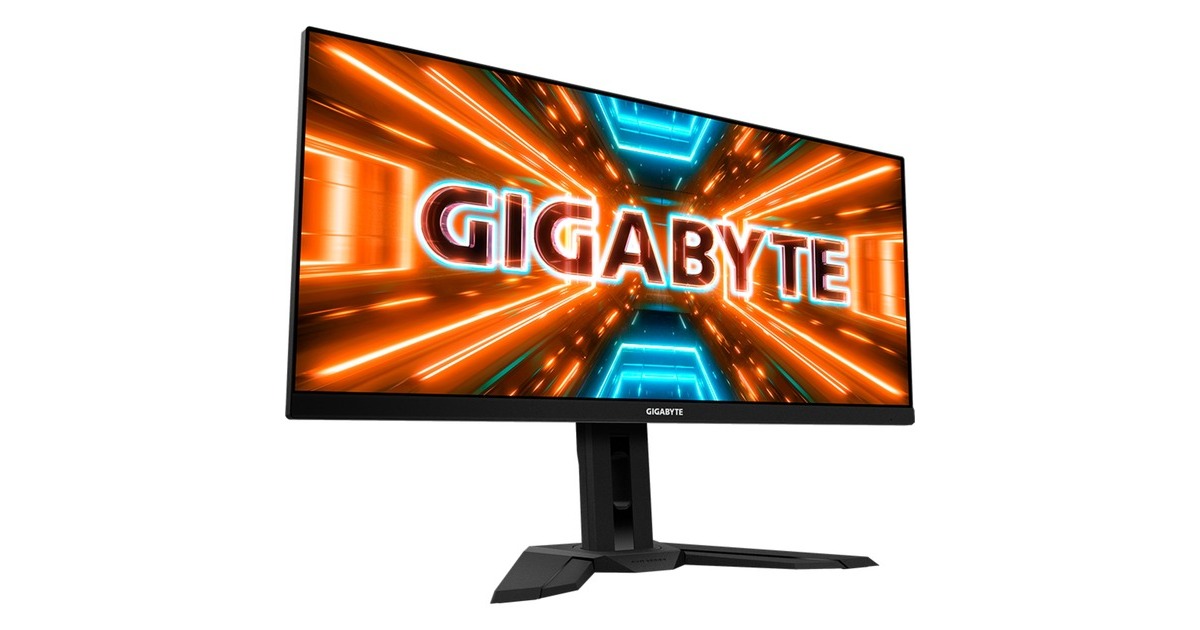 GIGABYTE M34WQ, Gaming-Monitor(86 cm (34 Zoll), schwarz, WQHD, IPS, HDR, AMD Free-Sync, 144Hz Panel)
