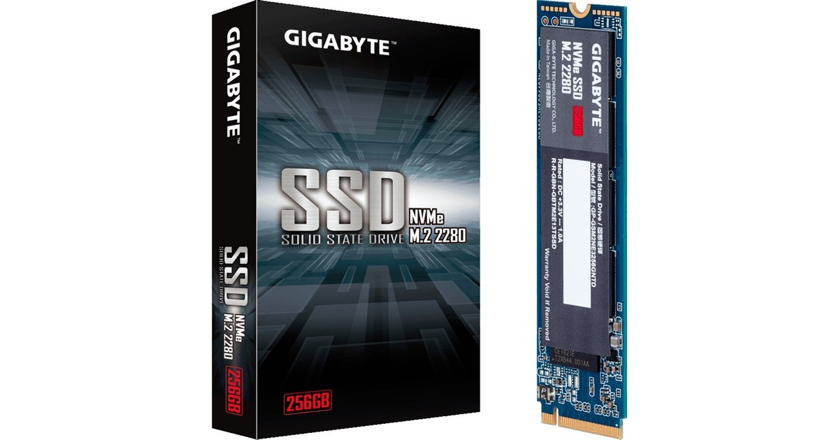GIGABYTE NVMe SSD 256 GB(PCIe 3.0 x4, NVMe 1.3, M.2 2280)