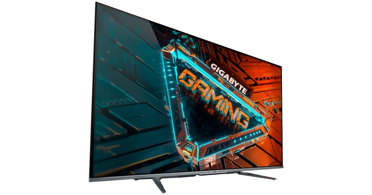 GIGABYTE S55U, Gaming-Monitor(139 cm (55 Zoll), schwarz, UltraHD/4K, VA, HDMI 2.1, AMD Free-Sync, 120Hz Panel)