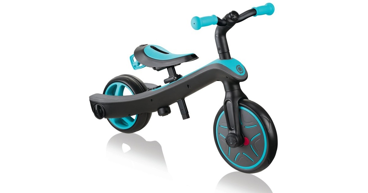 GLOBBER Dreirad Explorer 2 in 1, Kinderfahrzeug(türkis/grau)