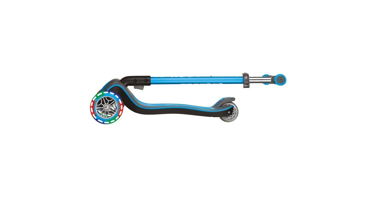 GLOBBER Elite Deluxe mit Leuchtrollen, Scooter(hellblau)