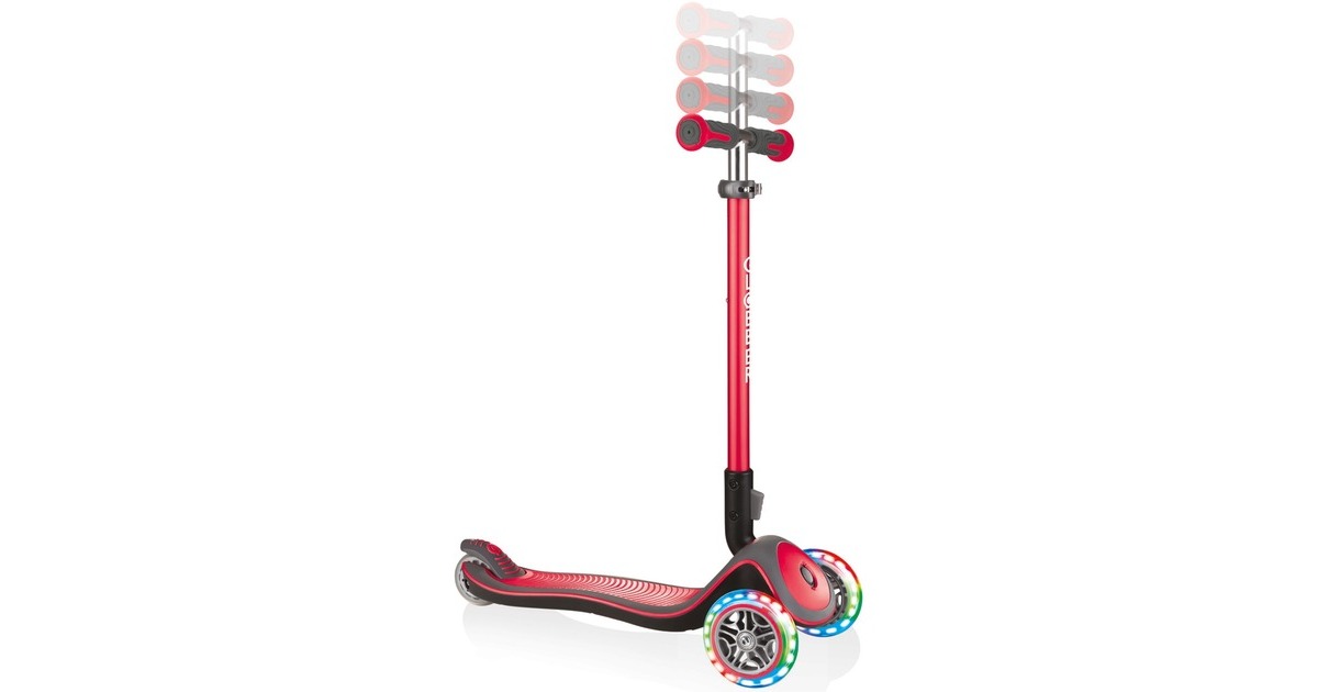GLOBBER Elite Deluxe mit Leuchtrollen, Scooter(rot, Outlet) GLOBBER Elite Deluxe mit Leuchtrollen, Scooter(rot, Outlet)