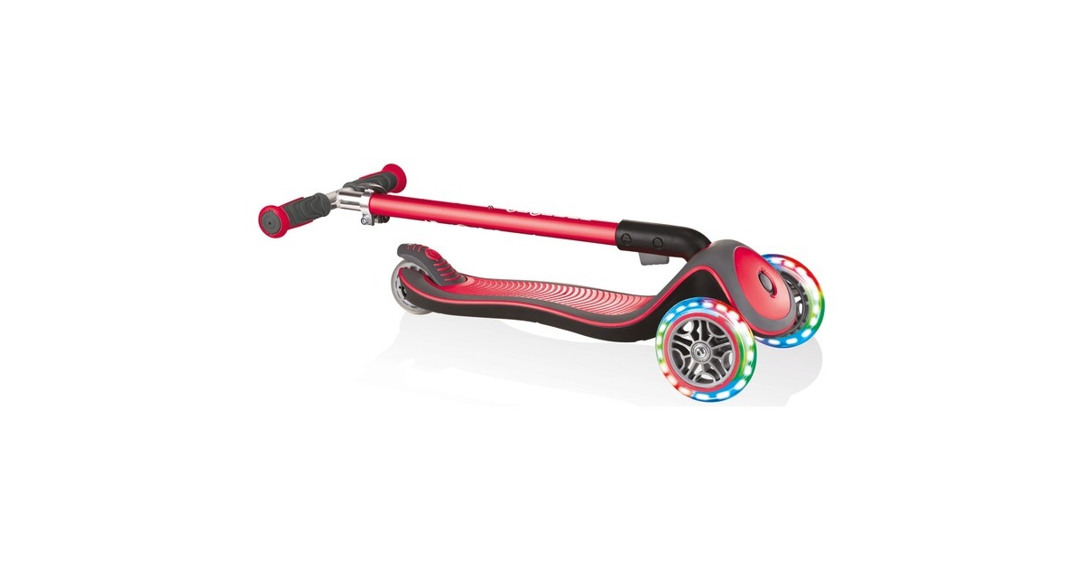 GLOBBER Elite Deluxe mit Leuchtrollen, Scooter(rot, Outlet) GLOBBER Elite Deluxe mit Leuchtrollen, Scooter(rot, Outlet)