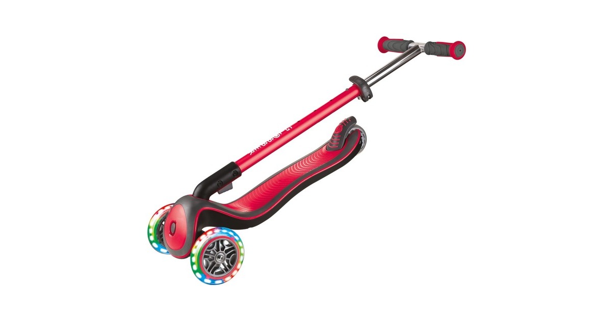 GLOBBER Elite Deluxe mit Leuchtrollen, Scooter(rot, Outlet) GLOBBER Elite Deluxe mit Leuchtrollen, Scooter(rot, Outlet)